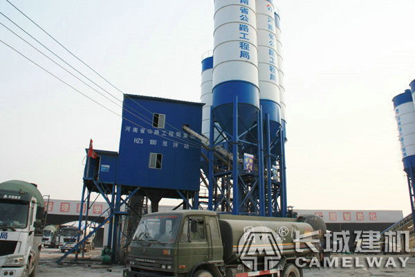 hzs180水泥穩定土拌合站