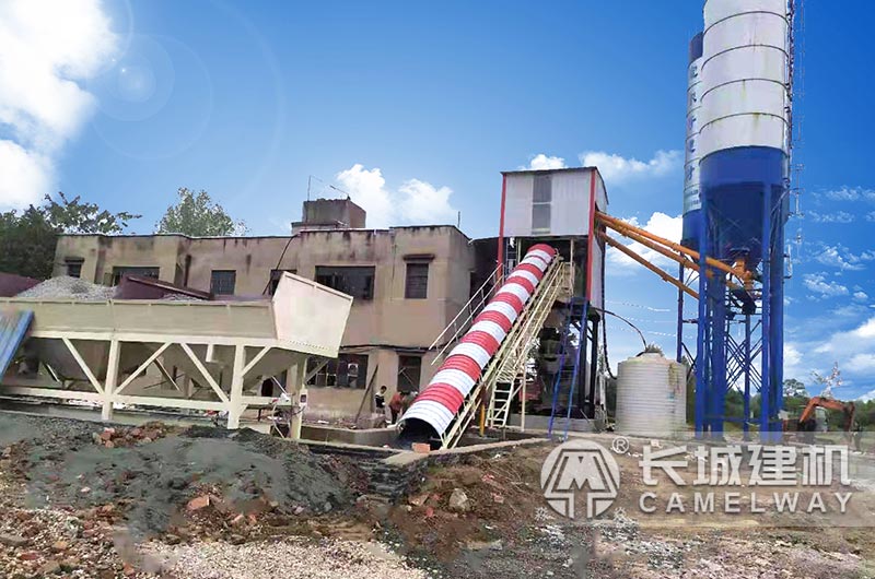 120型混凝土沙石配料機客戶現場